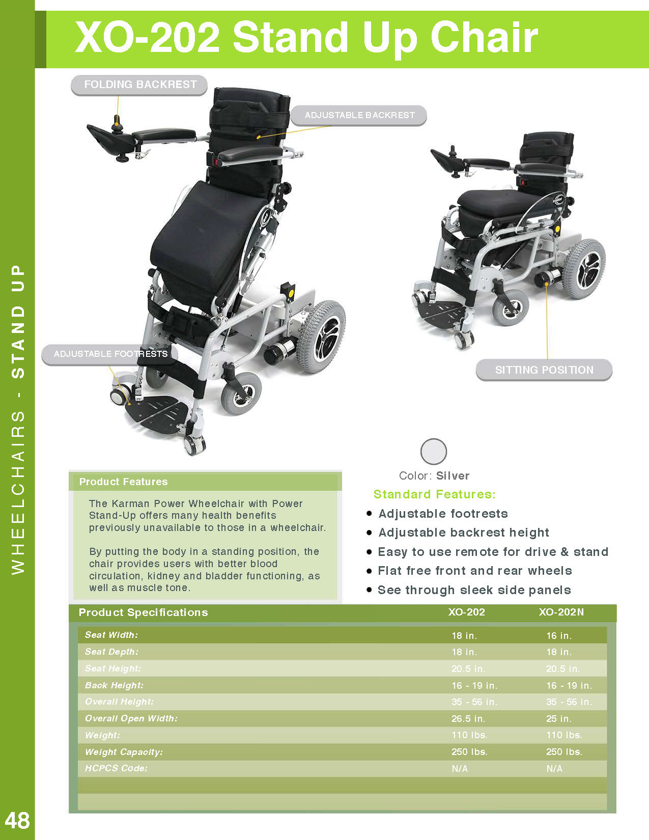 Power Standing Wheelchair XO-202